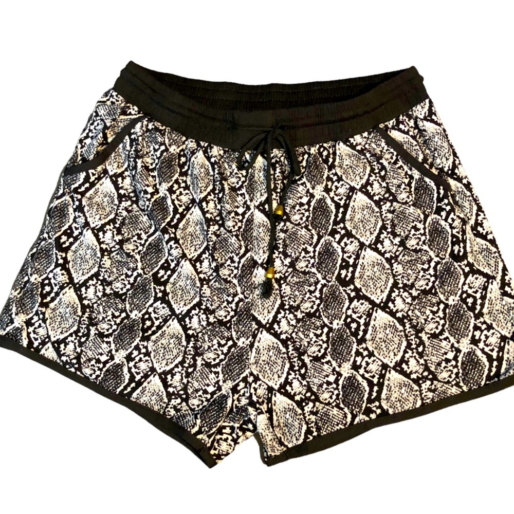 Snakeskin Print Shorts